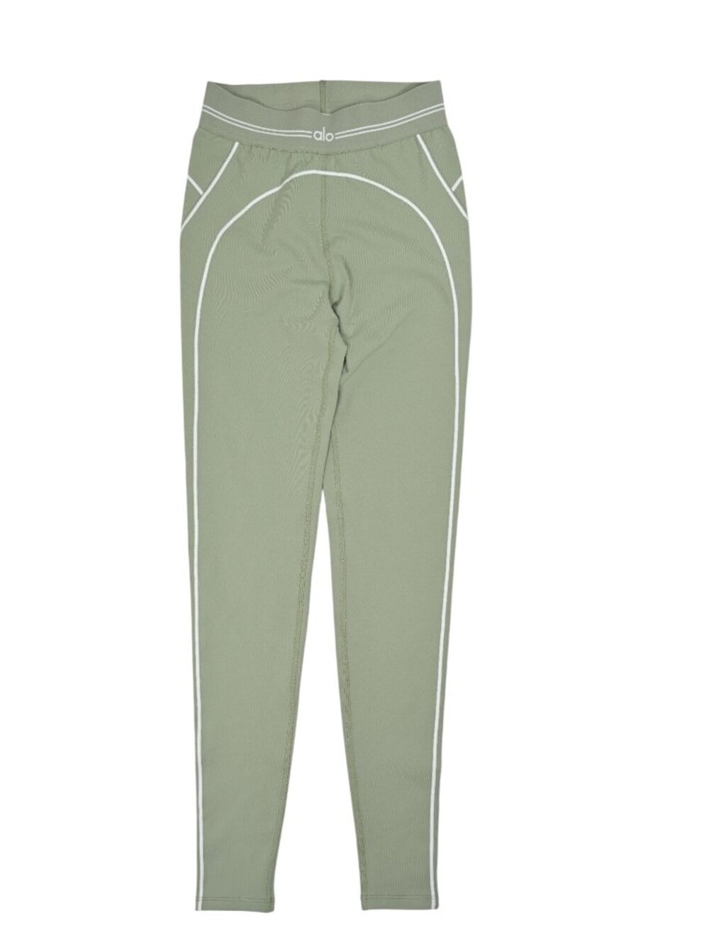 ALO Yoga Airbrush High-Waist Heart Throb Legging W51298R in Dune Grass White
